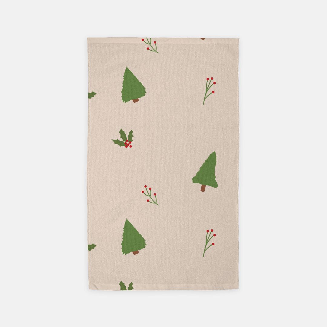 Holiday Hand Towel - Evergreens