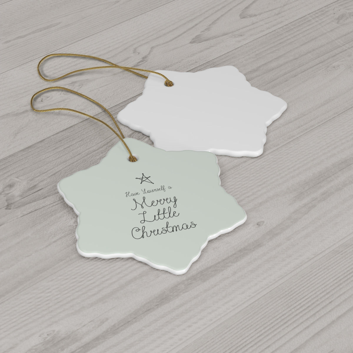 Ceramic Holiday Ornament - Merry Little Christmas