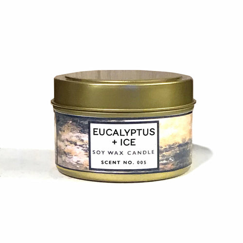 "Eucalyptus + Ice" Soy Candle | Lifestyle Details