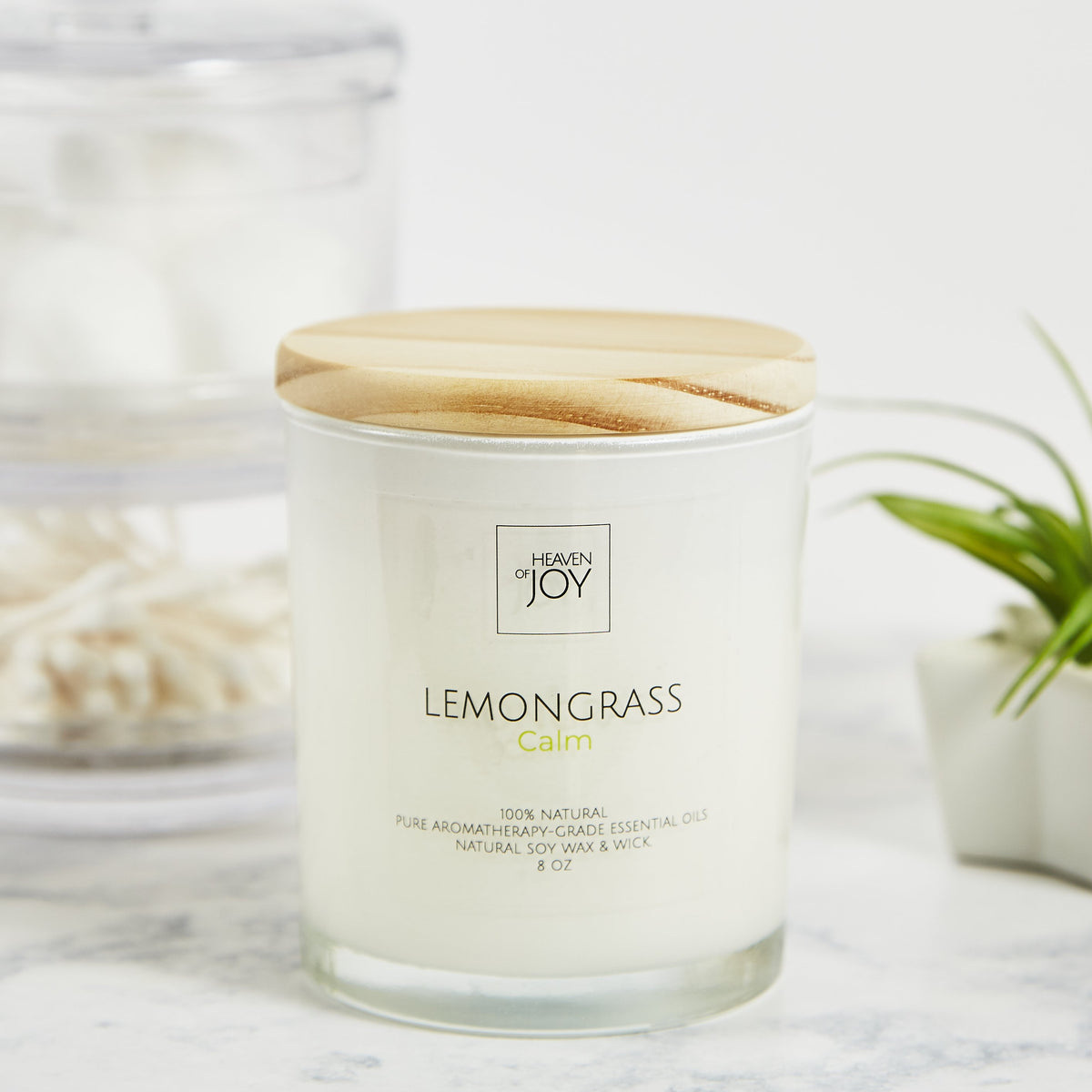 Lemongrass Candle 100% Natural, Aroma Naturals Candles