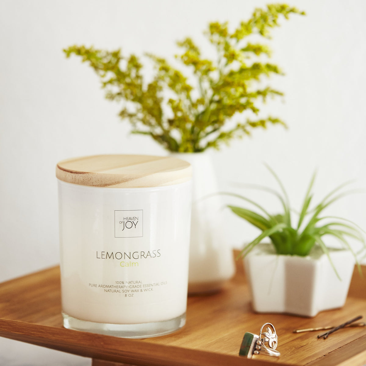 Lemongrass Candle 100% Natural, Aroma Naturals Candles