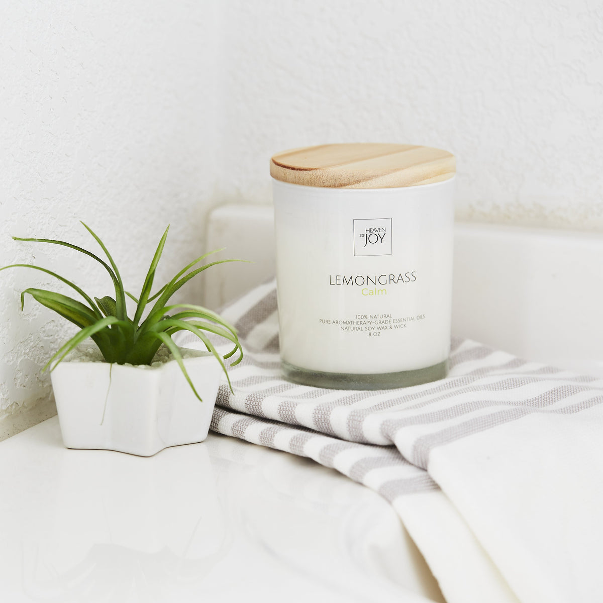 Lemongrass Candle 100% Natural, Aroma Naturals Candles
