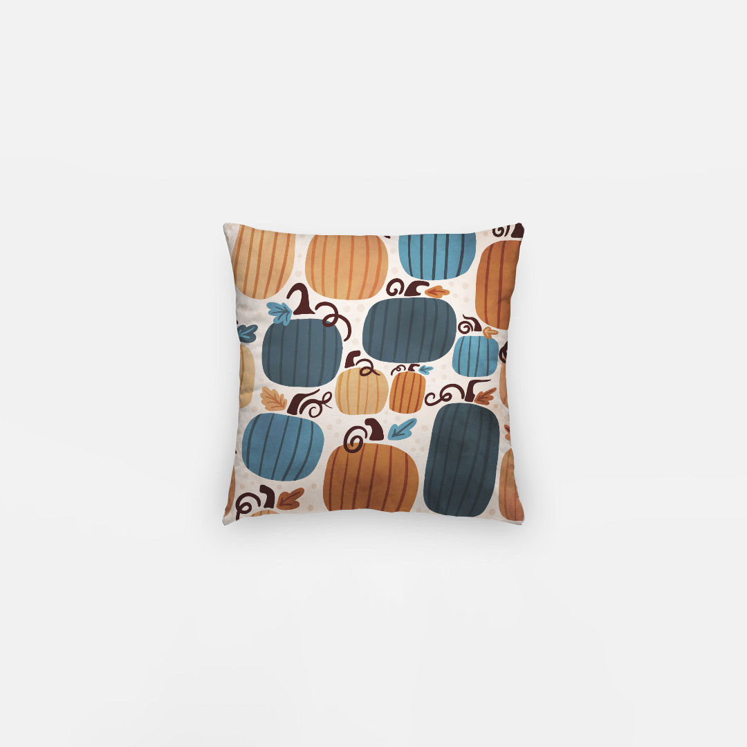 Lifestyle Details - 10x10 Colorful Autumn Pillowcase - Pumpkins