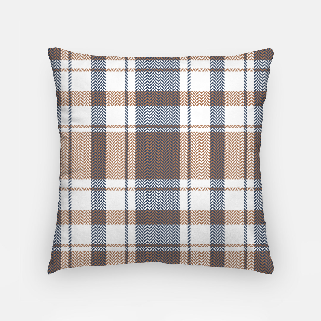 Lifestyle Details - 18x18 Autumn Plaid Pillowcase - Brown & Black