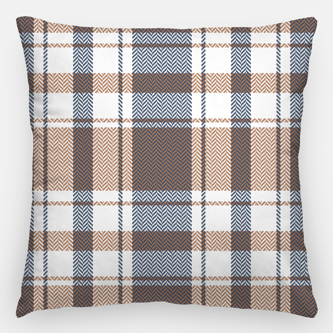 Lifestyle Details - 24x24 Autumn Plaid Pillowcase - Brown & Black