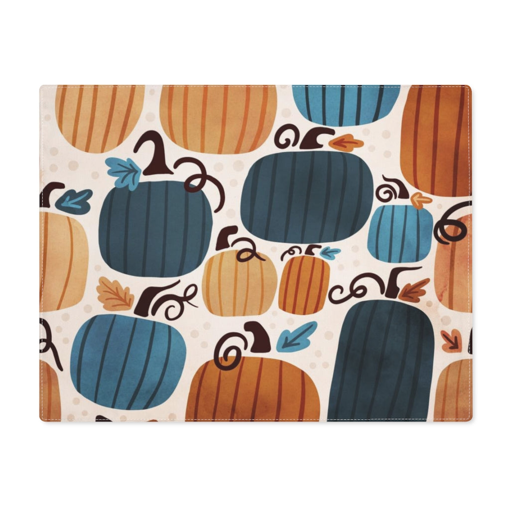 Lifestyle Details - Autumn Colorful Pumpkin Table Placemat - Front View
