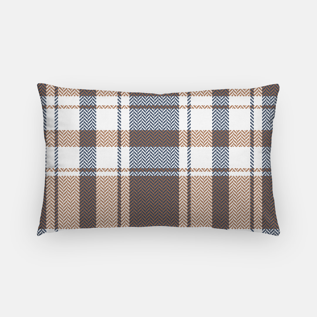 Lifestyle Details - Autumn Plaid Lumbar Pillowcase - Brown & Black