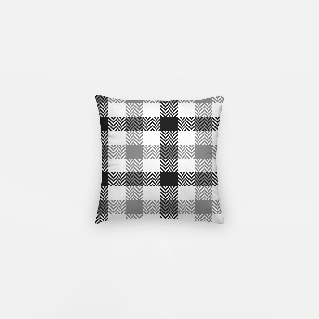 Lifestyle Details - Autumn Plaid Pillowcase - Black & Grey