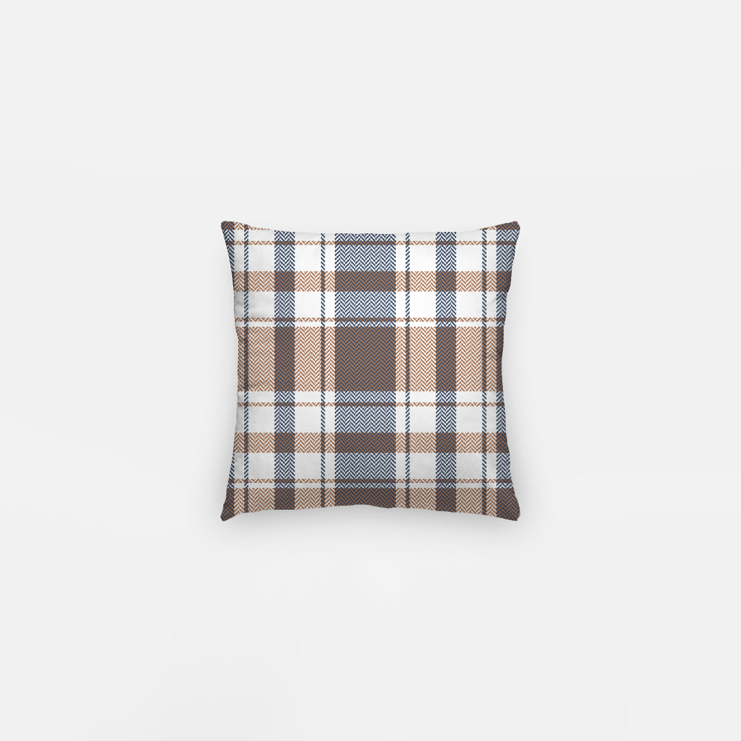 Lifestyle Details - Autumn Plaid Pillowcase - Navy & Brown