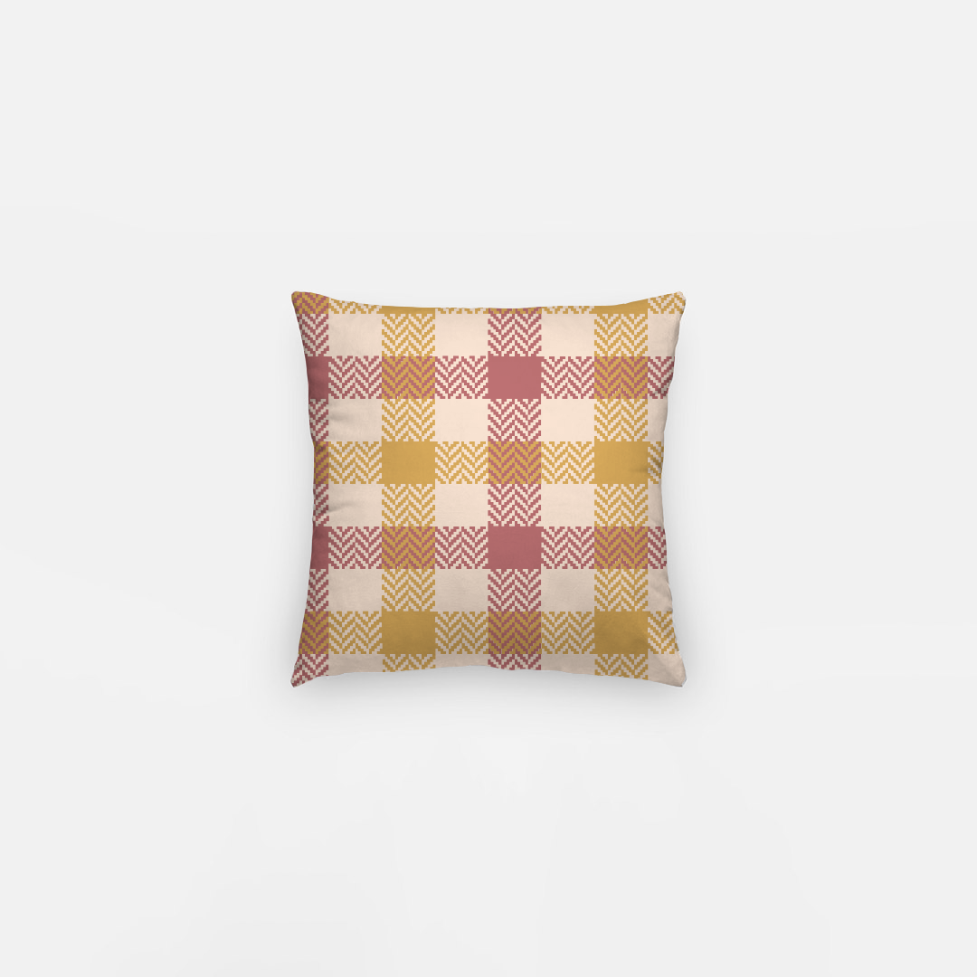 Lifestyle Details - Autumn Plaid Pillowcase - Red & Orange