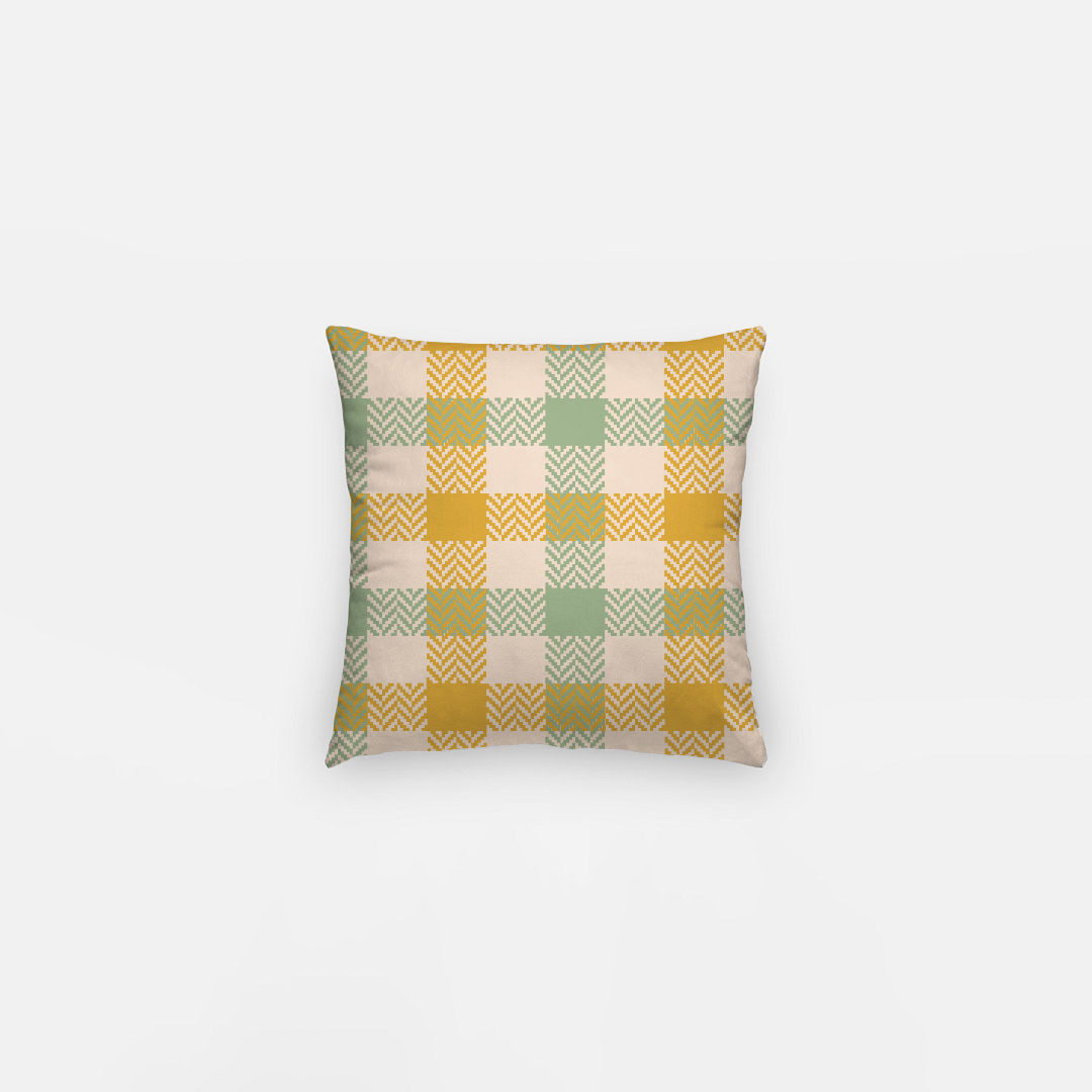 Lifestyle Details - Autumn Plaid Pillowcase - Yellow & Green