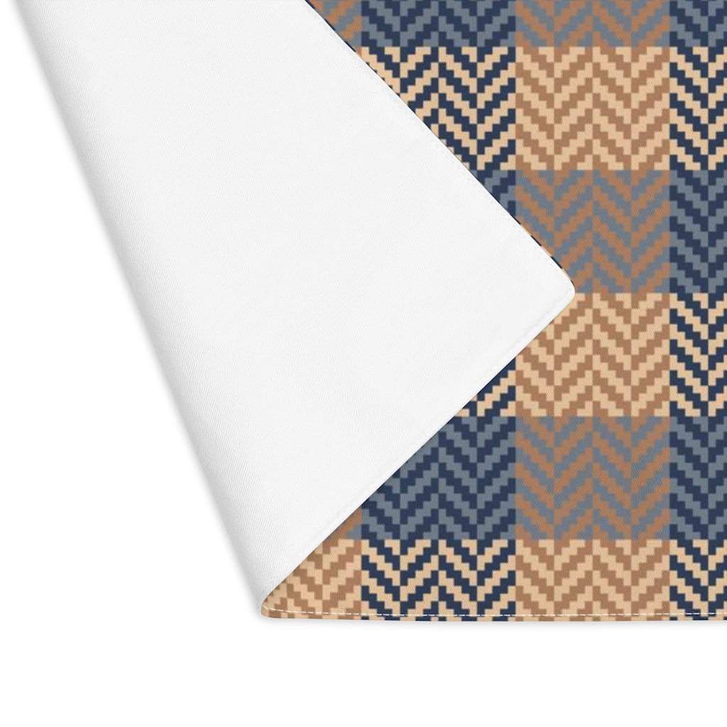 Lifestyle Details - Autumn Plaid Table Placemat - Brown & Blue - Front View