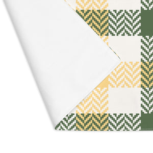 Lifestyle Details - Autumn Plaid Table Placemat - Yellow & Green - Flipped