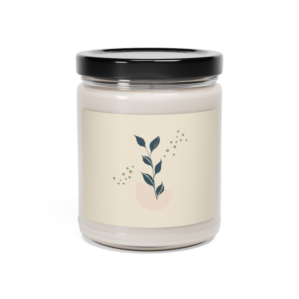 Lifestyle Details - Blue Leaves Scented Soy Wax Candle - Closed