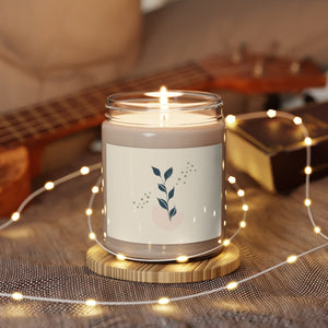Lifestyle Details - Blue Leaves Scented Soy Wax Candle - In Use