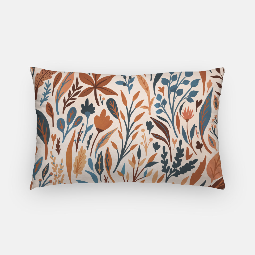 Lifestyle Details - Colorful Autumn Lumbar Pillowcase - Leaves