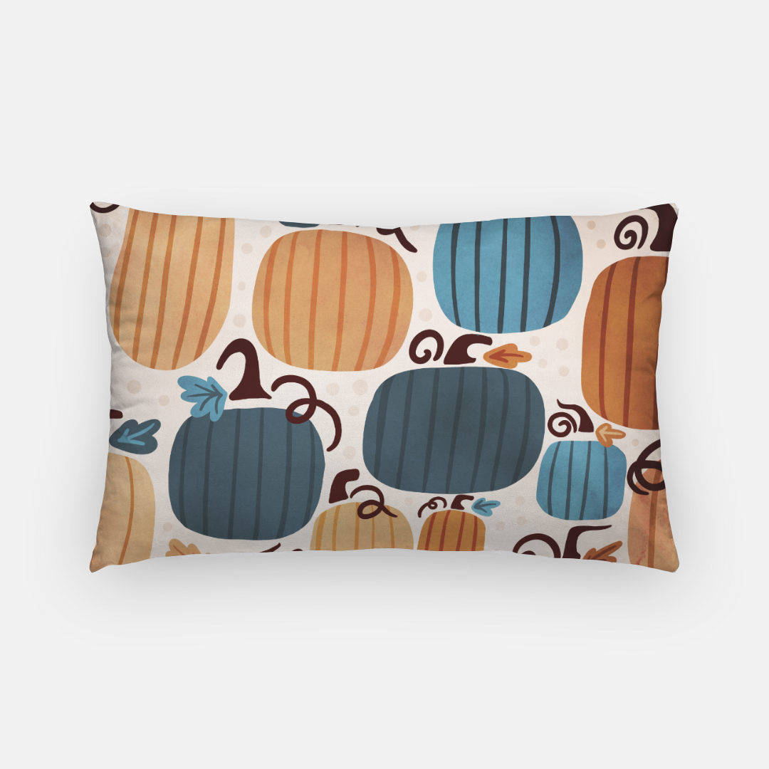 Lifestyle Details - Colorful Autumn Lumbar Pillowcase - Pumpkins