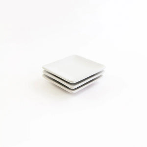 Lifestyle Details - Condiment Square Mini Plates in Chalk - Set of 3