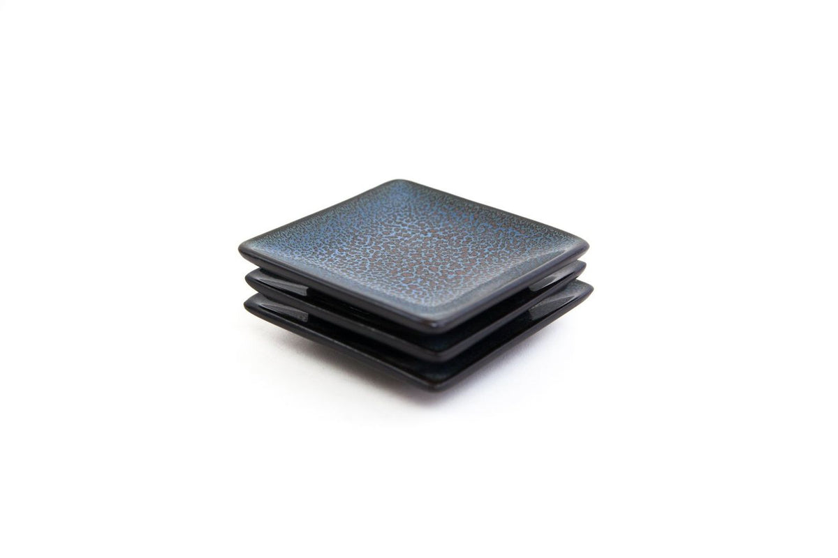 Lifestyle Details - Condiment Square Mini Plates in Old Silver - Set of 3