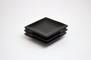 Lifestyle Details - Condiment Square Mini Plates in Onyx - Set of 3