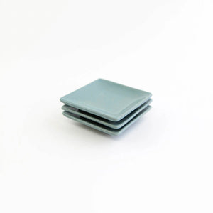 Lifestyle Details - Condiment Square Mini Plates in Pale Jade - Set of 3