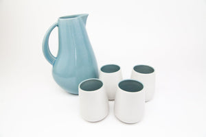 Lifestyle Details - Drinking Cups Set in Pale Jade & Capri