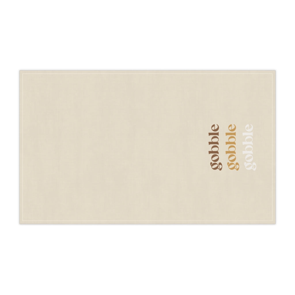 Lifestyle Details - Ecru Kitchen Towel - Gobble Gobble Gobble - Horizontal