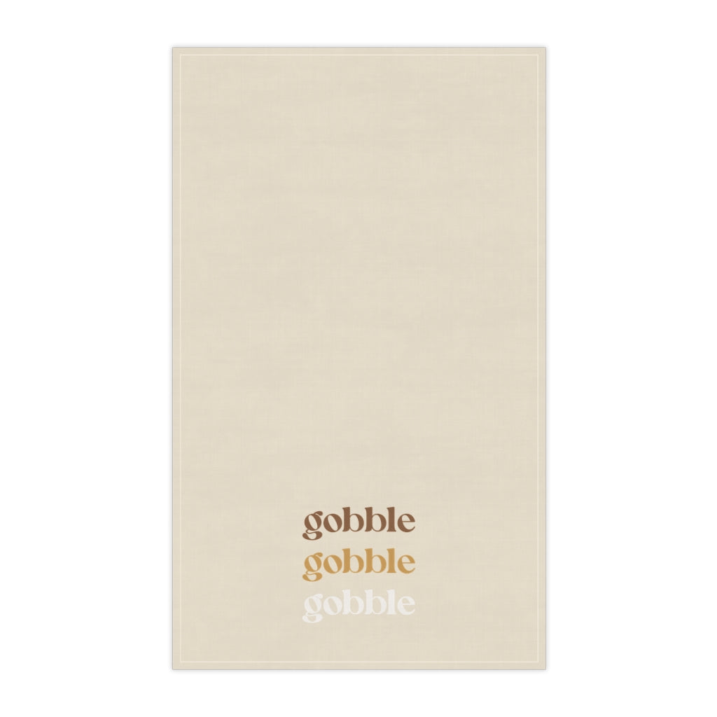 Lifestyle Details - Ecru Kitchen Towel - Gobble Gobble Gobble - Vertical