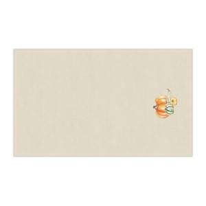 Lifestyle Details - Ecru Kitchen Towel - Watercolor Autumn Squash Arrangement - Horizontal
