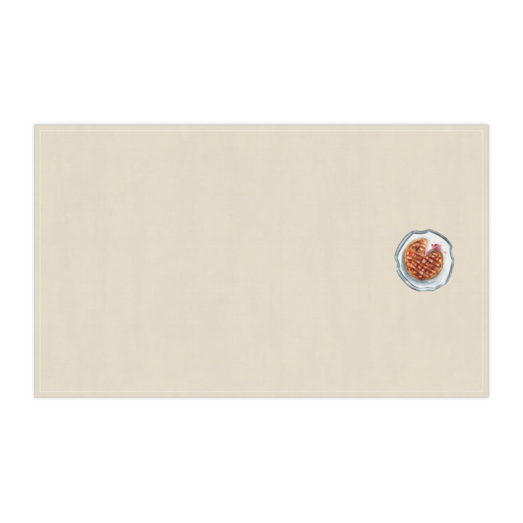 Lifestyle Details - Ecru Kitchen Towel - Watercolor Pie - Horizontal