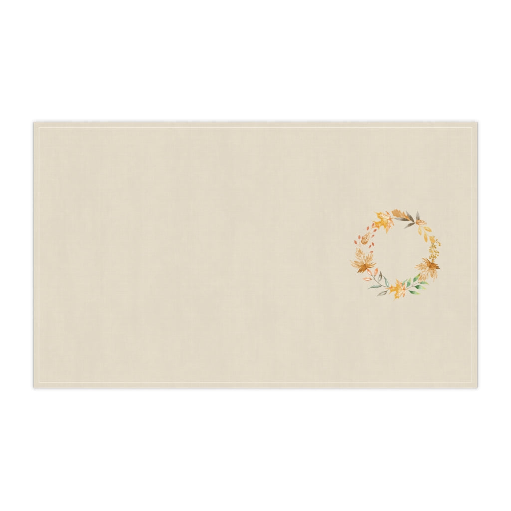 Lifestyle Details - Ecru Kitchen Towel - Watercolor Wreath - Horizontal