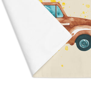 Lifestyle Details - Ecru Table Placemat - Brown Rustic Autumn Truck - Flipped