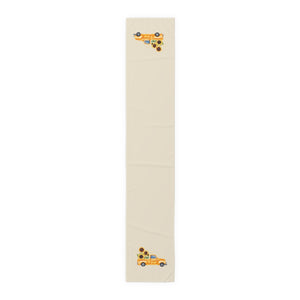 Lifestyle Details - Ecru Table Runner - Bright Yellow Rustic Truck with Sunflowers - Large - Front View