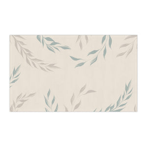 Lifestyle Details - Ecru Windy Leaves Kitchen Towel - Horizontal