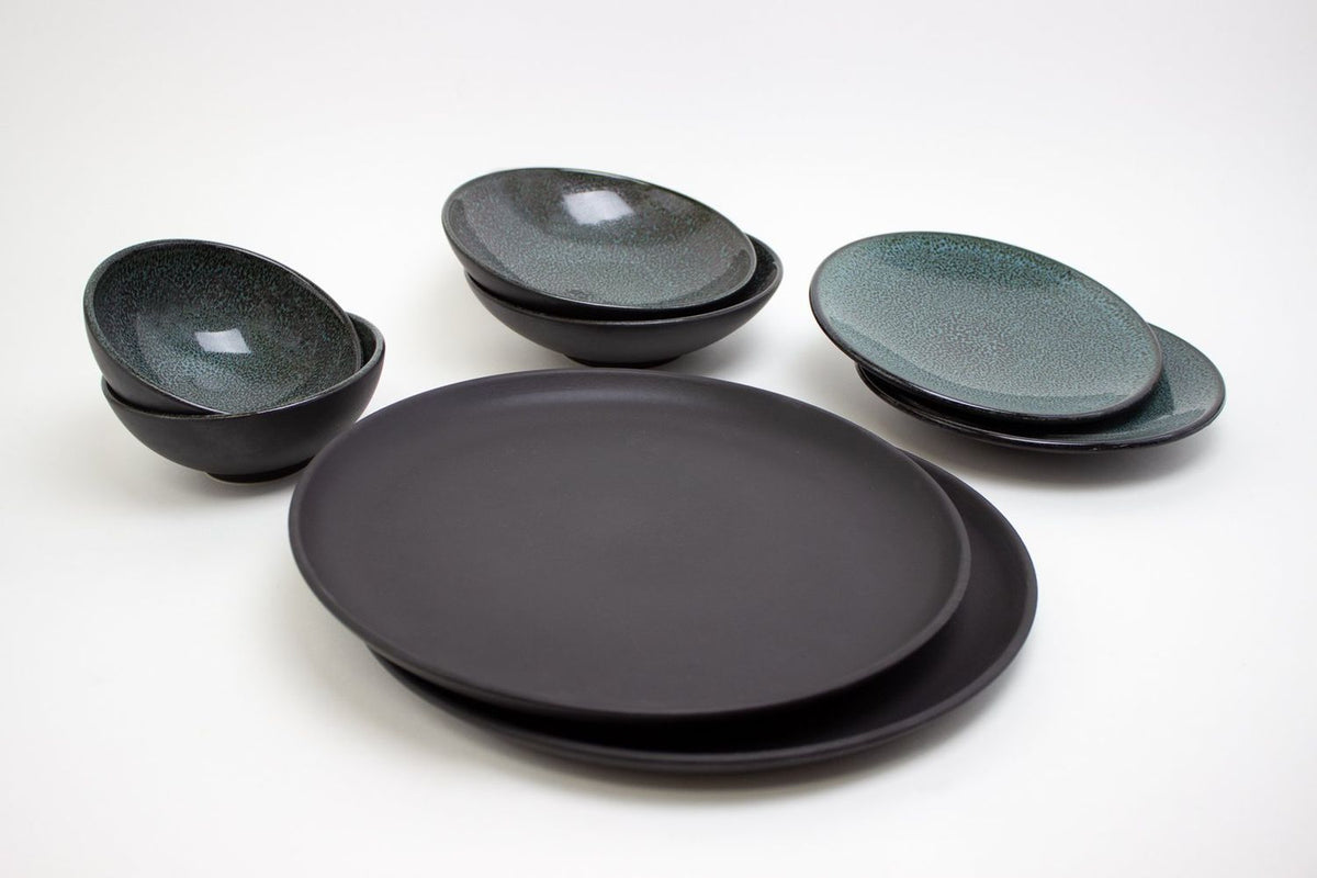 Lifestyle Details - Full Stoneware Dinner Set in Adriatic - Set of 2