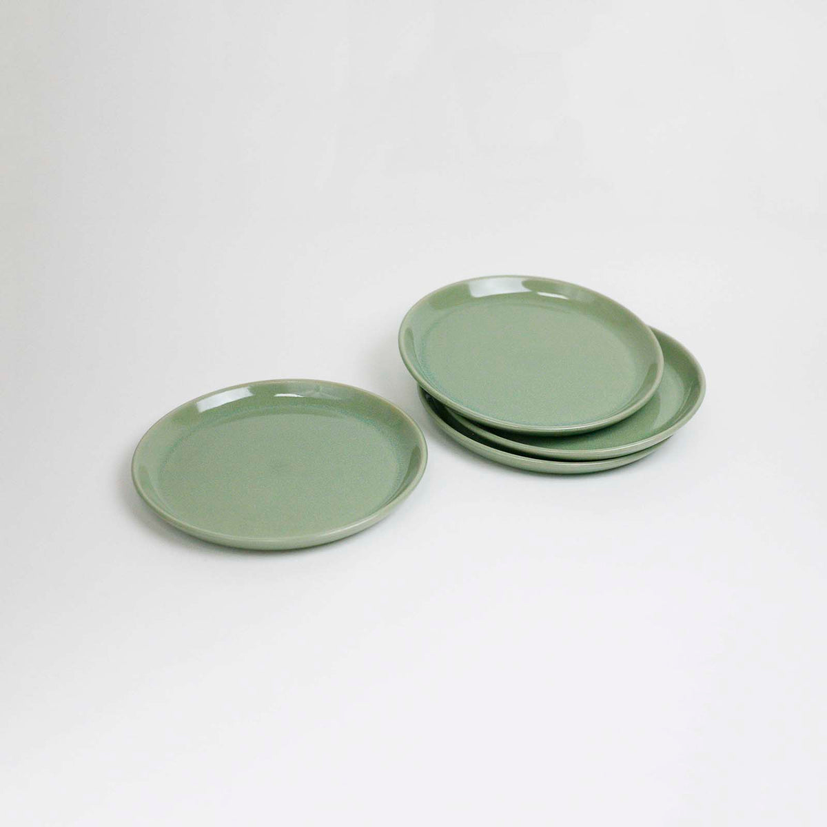 Lifestyle Details - La Marsa Dessert Plate in Sage - Set of 4