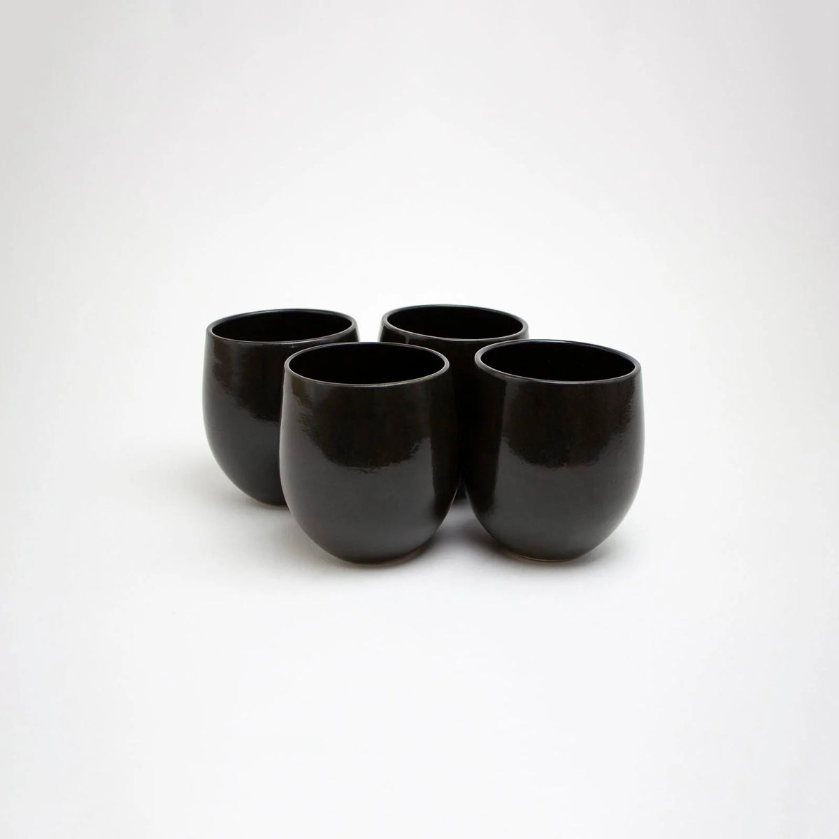 Lifestyle Details - Large Goblet Stemless Wine Glasses in Onyx - Set of 4