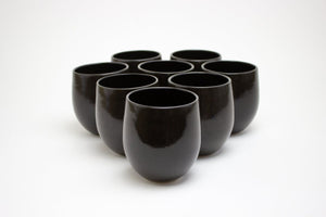 Lifestyle Details - Large Goblet Stemless Wine Glasses in Onyx - Set of 8