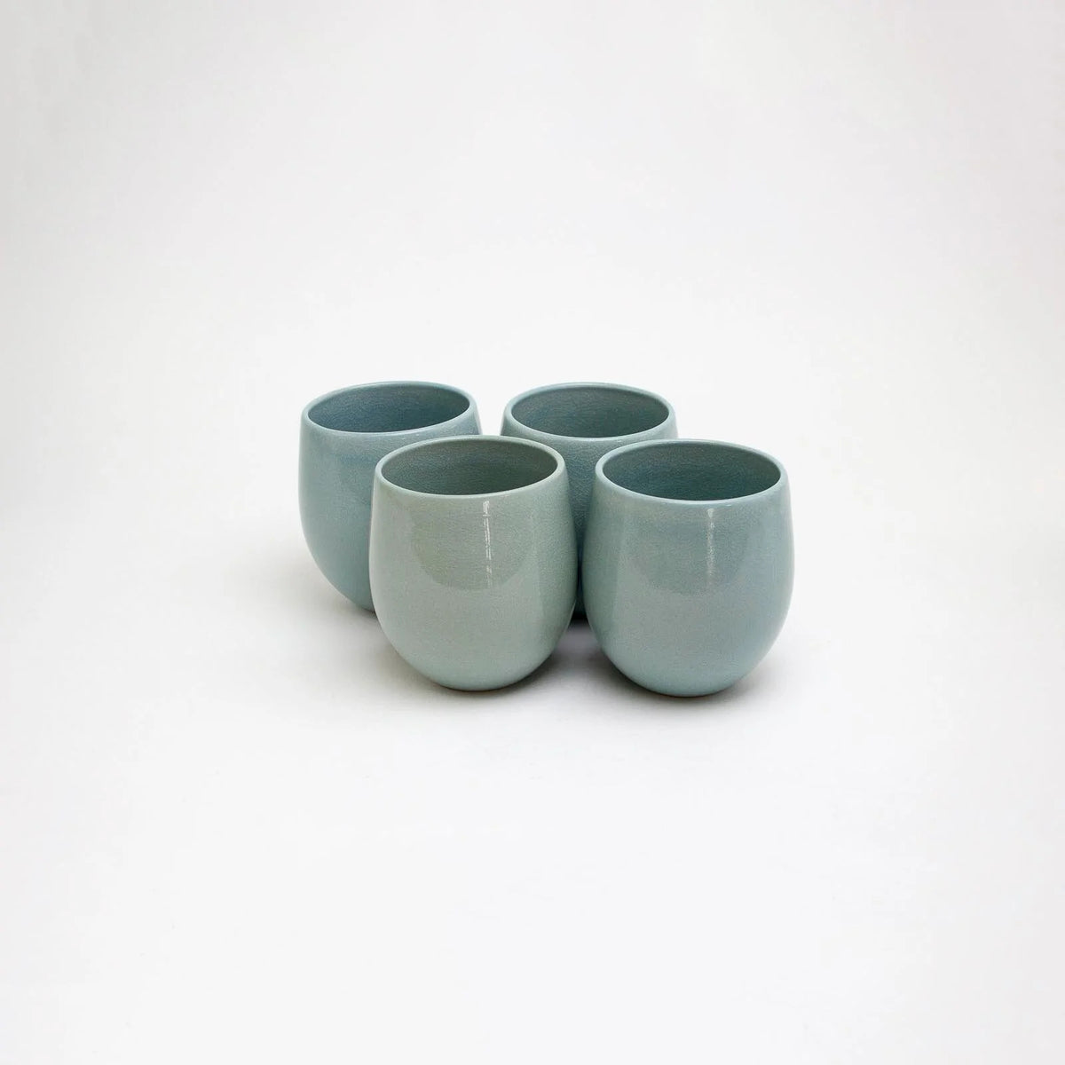 Lifestyle Details - Large Goblet Stemless Wine Glasses in Pale Jade - Set of 4