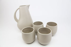 Lifestyle Details - Large Pitcher & Stoneware Cups Set in Pita