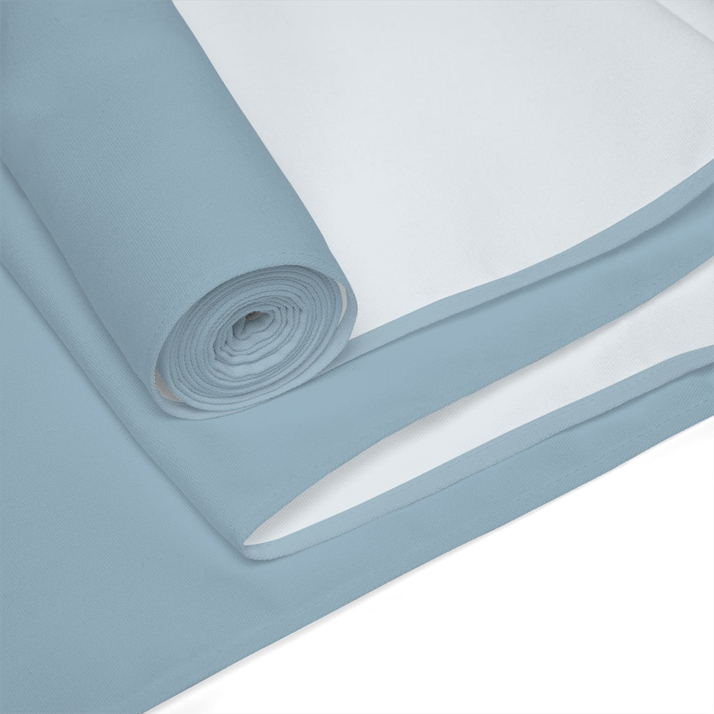 Lifestyle Details - Polyester Table Runner - Blue Grey - Back View