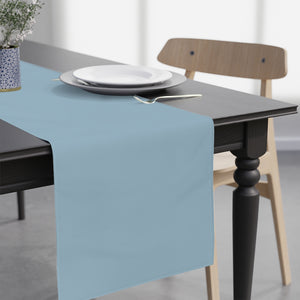 Lifestyle Details - Polyester Table Runner - Blue Grey - In Use