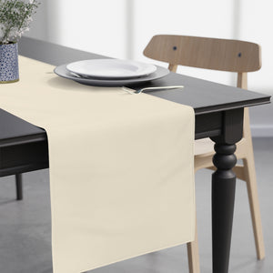 Lifestyle Details - Polyester Table Runner - Ecru - In Use