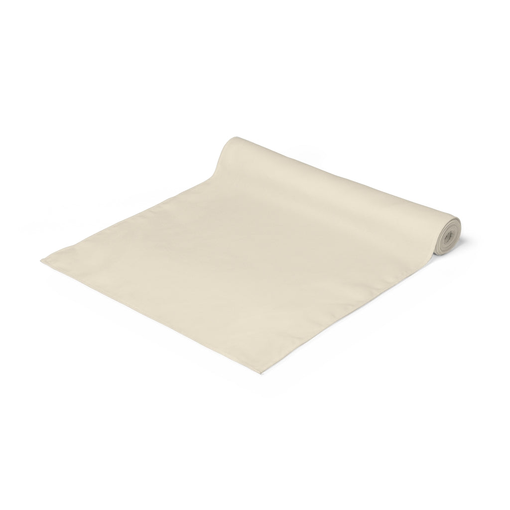 Lifestyle Details - Polyester Table Runner - Ecru - Front View