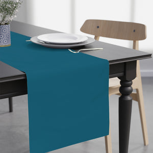 Lifestyle Details - Polyester Table Runner - Peacock - In Use