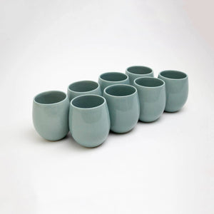 Lifestyle Details - Regular Goblet Stemless Wine Glasses in Pale Jade - Set of 8
