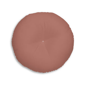 Lifestyle Details - Round Tufted Floor Pillow - Brick - Large - Back View
