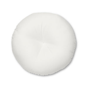 Lifestyle Details - Round Tufted Floor Pillow - Cream - Large - Front View