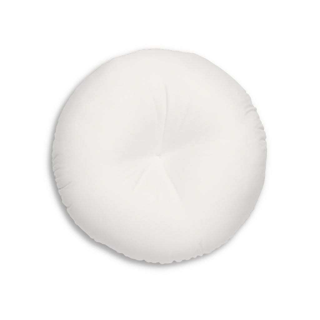 Lifestyle Details - Round Tufted Floor Pillow - Cream - Small - Back View