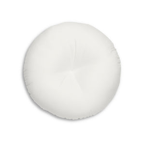 Lifestyle Details - Round Tufted Floor Pillow - Cream - Small - Back View